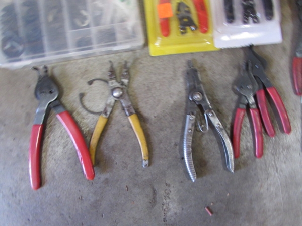 COTTER PINS, SNAP RING PLIERS, WASHERS, KEY SETS & MORE