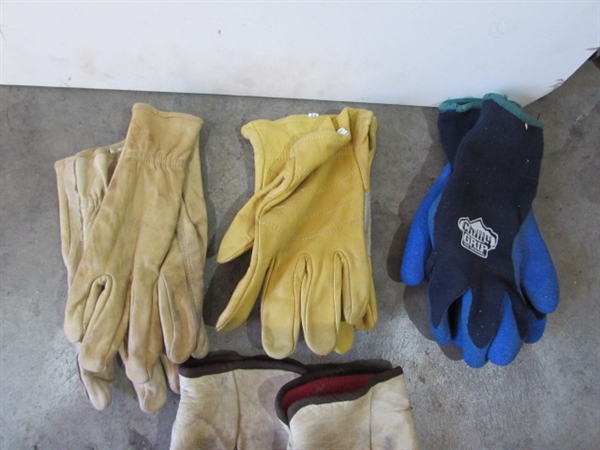 WORK GLOVES, LEATHER GLOVES