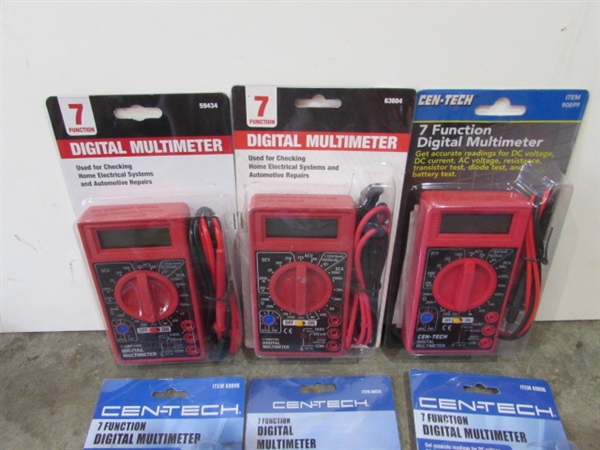 6 NEW DIGITAL MULTIMETERS