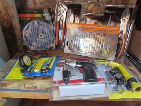 ASSORTED NEW IN PACKAGE TOOLS