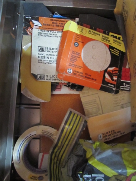 2-DRAWER FILING CABINET WITH SANDING SUPPLIES
