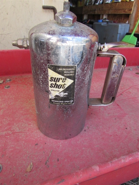 ROLLING SHOP CART W/DRAIN PANS, FUNNELS & MORE