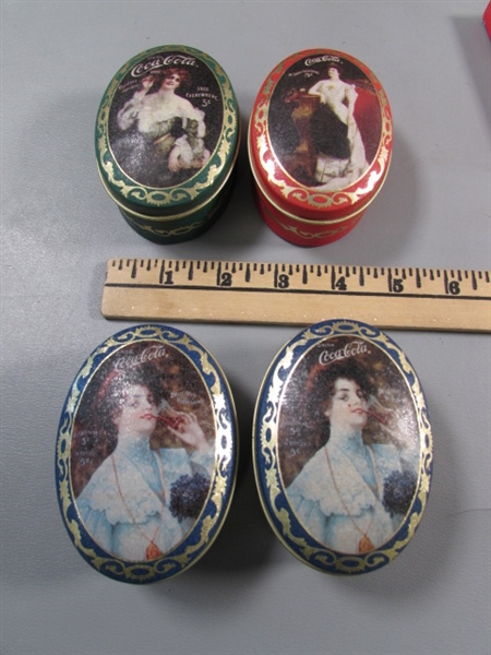 COCA-COLA COOLER, TINS, TABLE MATS & MORE