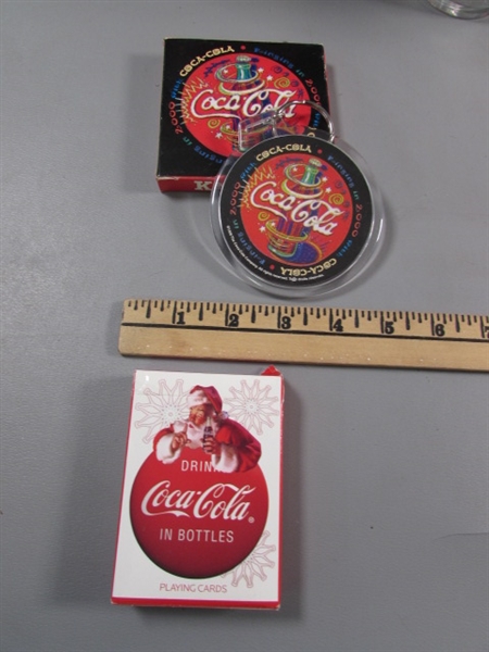 COCA-COLA COOLER, TINS, TABLE MATS & MORE