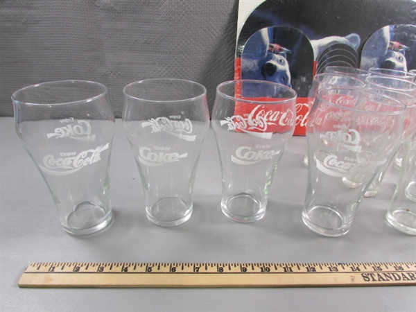 COCA-COLA COOLER, TINS, TABLE MATS & MORE