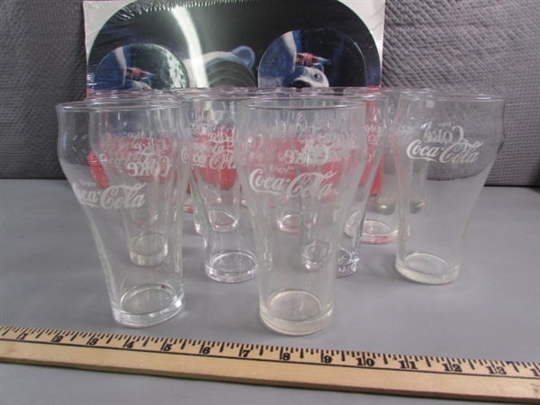 COCA-COLA COOLER, TINS, TABLE MATS & MORE