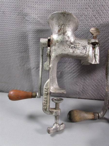 VINTAGE MEAT GRINDERS & CHERRY STONER