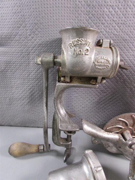 VINTAGE MEAT GRINDERS & CHERRY STONER