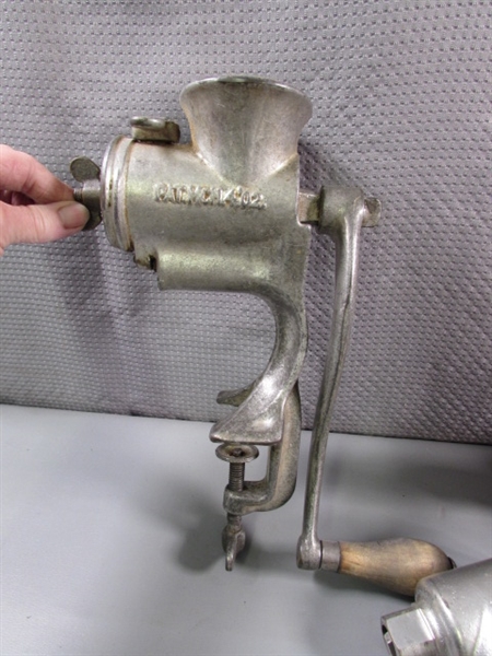 VINTAGE MEAT GRINDERS & CHERRY STONER