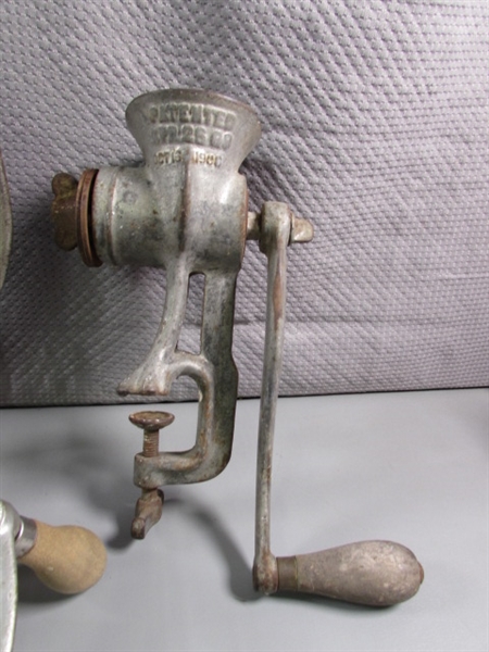 VINTAGE MEAT GRINDERS & CHERRY STONER