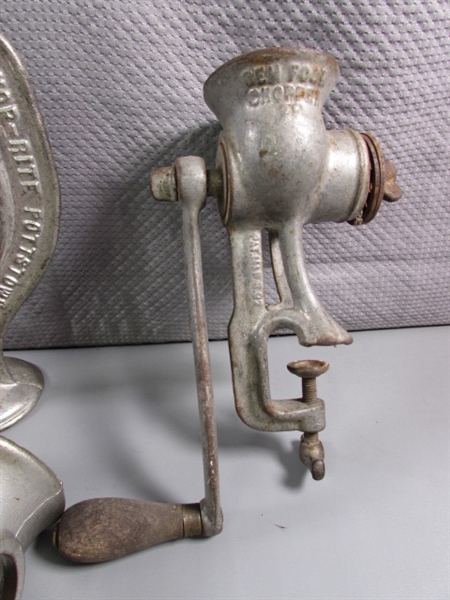 VINTAGE MEAT GRINDERS & CHERRY STONER