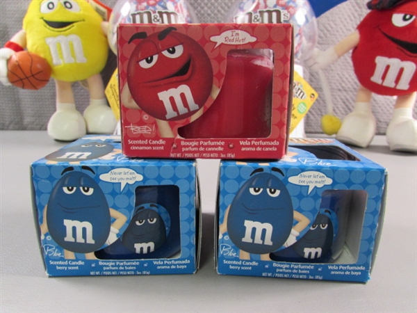 M&M CANDY DISPENSERS, PLUSHIES, MAGNETS & CANDLES