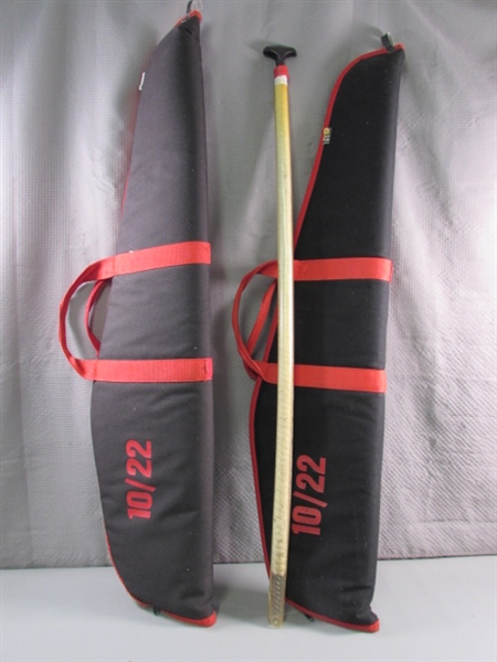 2 RIFLE CASES & BARREL CLEANING ROD
