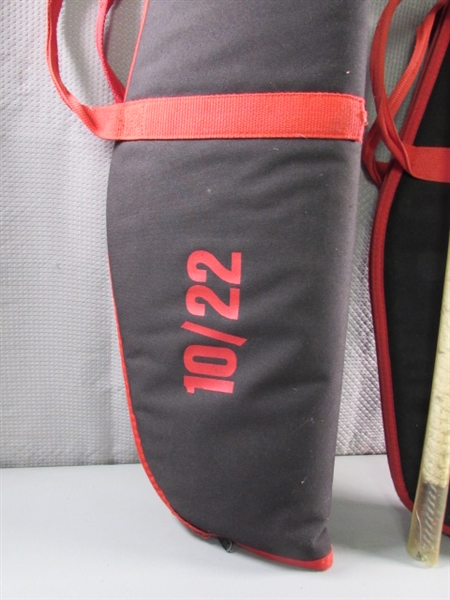 2 RIFLE CASES & BARREL CLEANING ROD