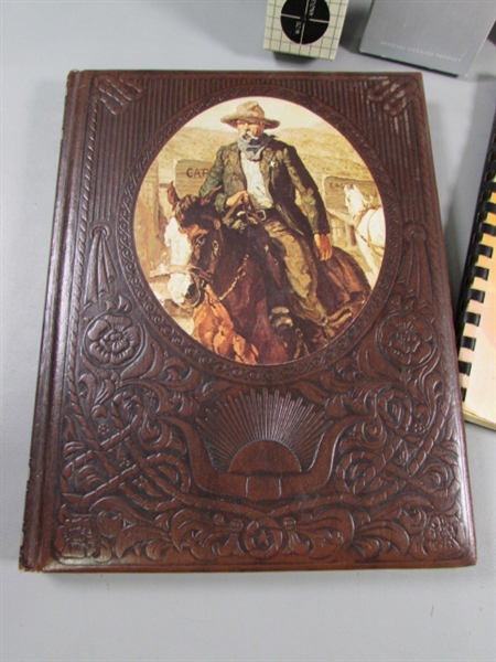 RIFLE SCOPE, TARGET HOLDER, BOOKS & MORE