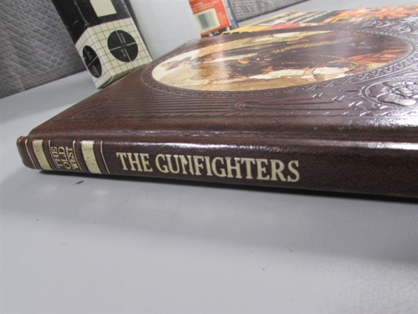 RIFLE SCOPE, TARGET HOLDER, BOOKS & MORE