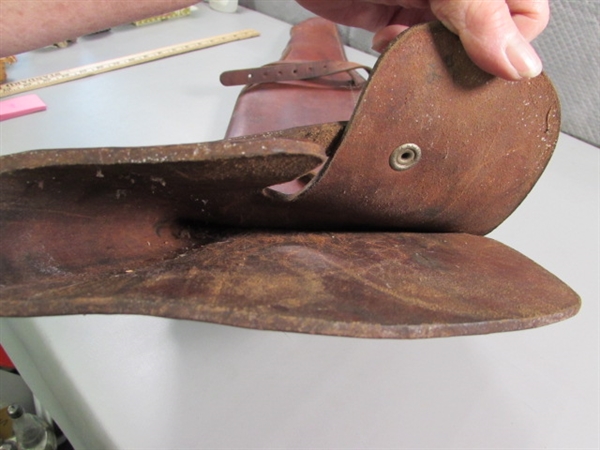 2 LEATHER RIFLE SCABBARDS