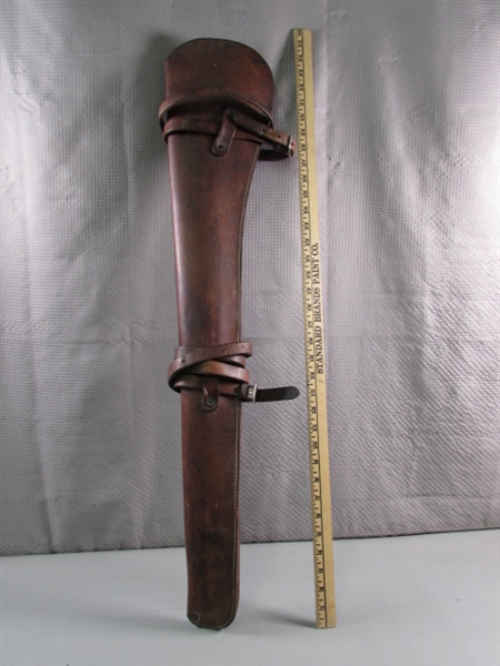 2 LEATHER RIFLE SCABBARDS