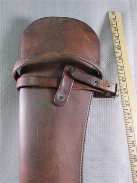 2 LEATHER RIFLE SCABBARDS