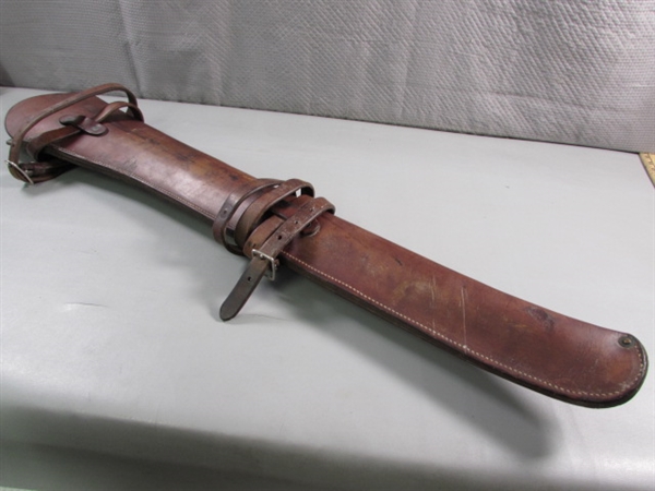 2 LEATHER RIFLE SCABBARDS