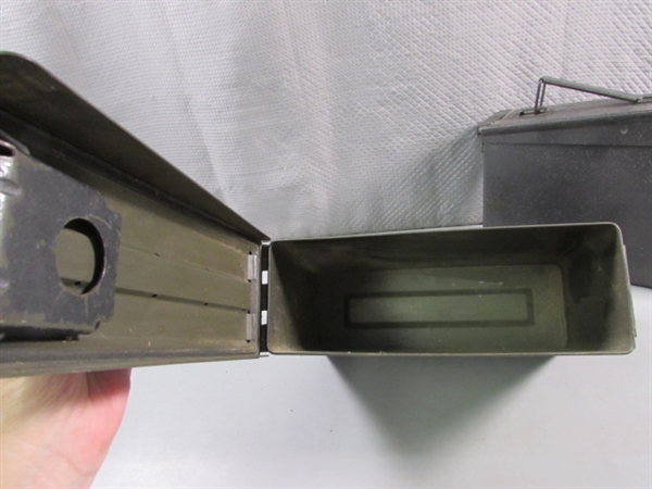 4 METAL AMMO BOXES