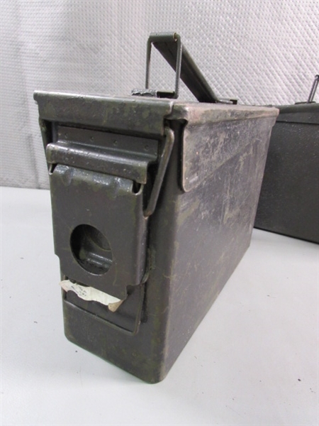 4 METAL AMMO BOXES