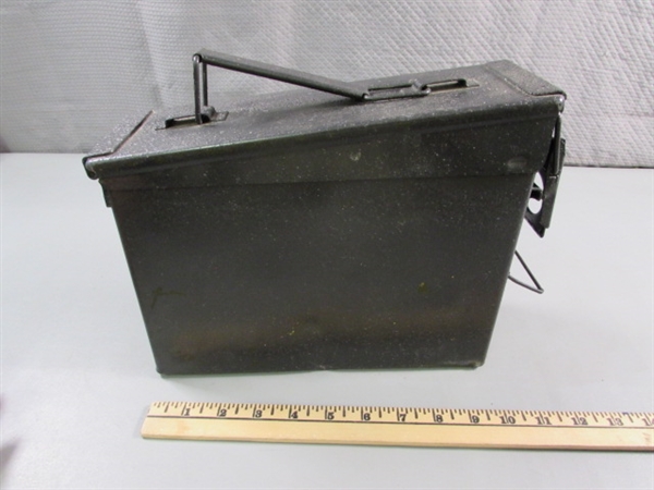 4 METAL AMMO BOXES