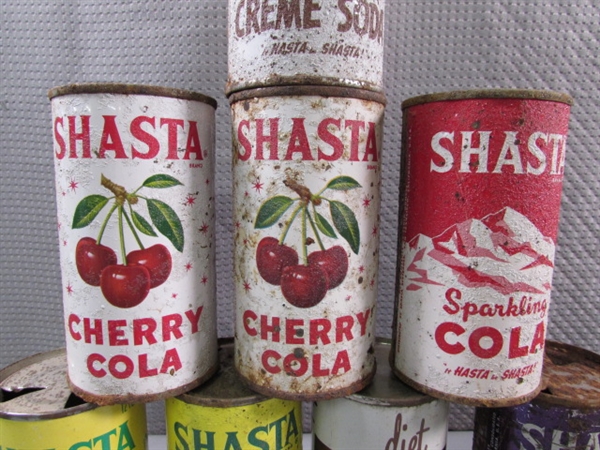 COLLECTION OF VINTAGE SODA & BEER TIN CANS
