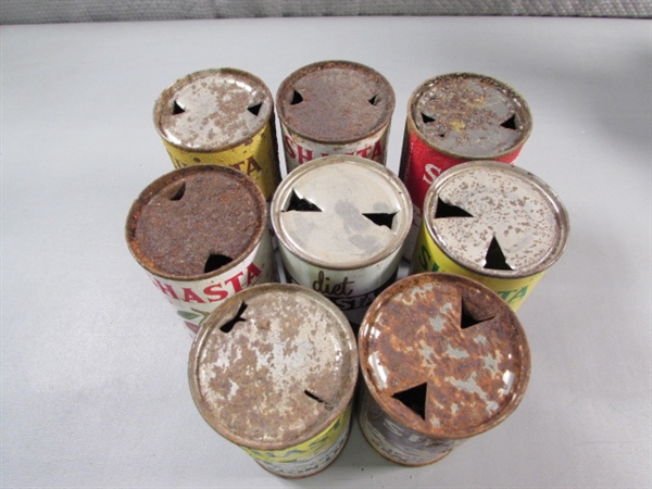 COLLECTION OF VINTAGE SODA & BEER TIN CANS