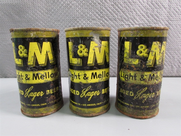 COLLECTION OF VINTAGE SODA & BEER TIN CANS