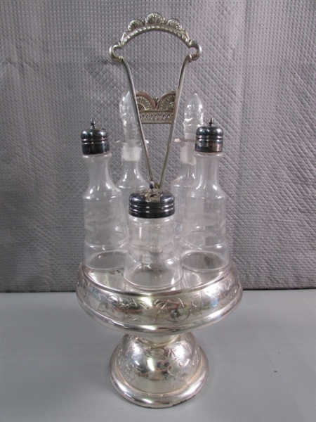 SILVERPLATE CRUET SET
