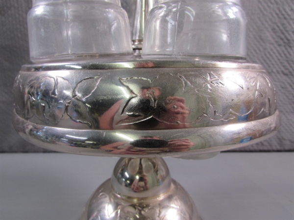 SILVERPLATE CRUET SET