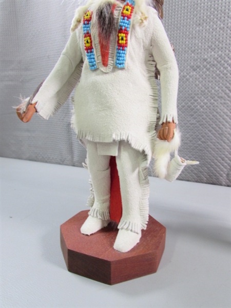 HANDCRAFTED SIOUX CHIEF & FAITH & HOPE FIGURINES BY HANK ORR