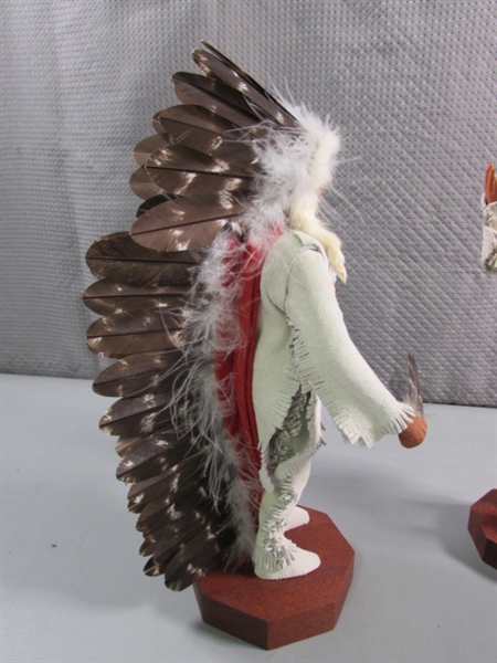 HANDCRAFTED SIOUX CHIEF & FAITH & HOPE FIGURINES BY HANK ORR
