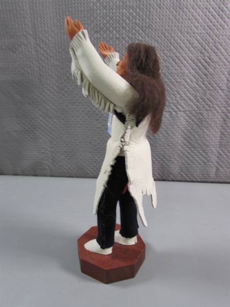 HANDCRAFTED SIOUX CHIEF & FAITH & HOPE FIGURINES BY HANK ORR