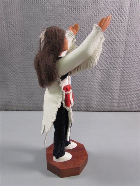 HANDCRAFTED SIOUX CHIEF & FAITH & HOPE FIGURINES BY HANK ORR