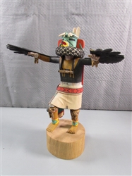 INTRICATELY CARVED "EAGLE DANCER" FIGURINE BY BRAD SEKAYUMPTEWA