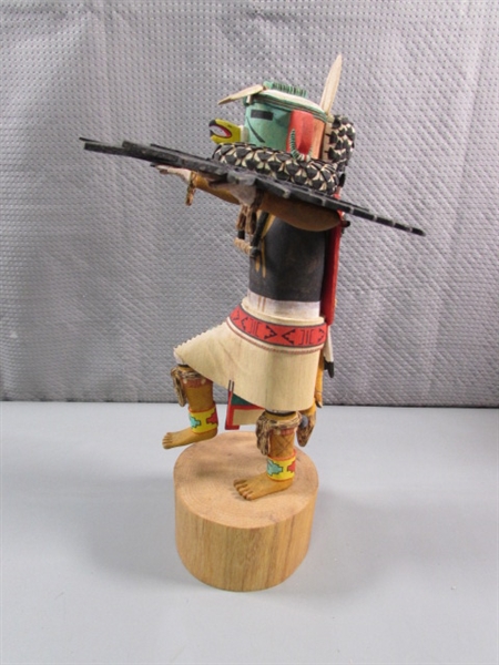 INTRICATELY CARVED EAGLE DANCER FIGURINE BY BRAD SEKAYUMPTEWA