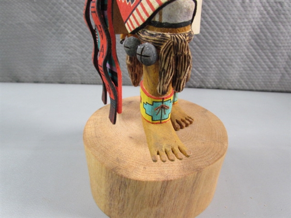 INTRICATELY CARVED EAGLE DANCER FIGURINE BY BRAD SEKAYUMPTEWA