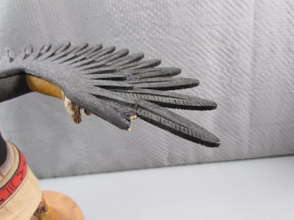 INTRICATELY CARVED EAGLE DANCER FIGURINE BY BRAD SEKAYUMPTEWA
