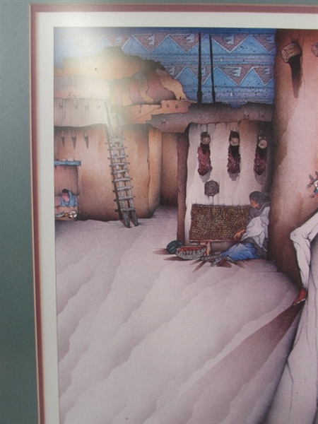 FRAMED & MATTED PUEBLO PRINT