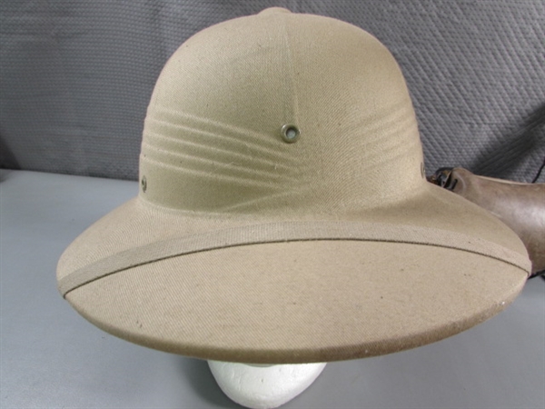 SUN HELMET & WATERSKIN