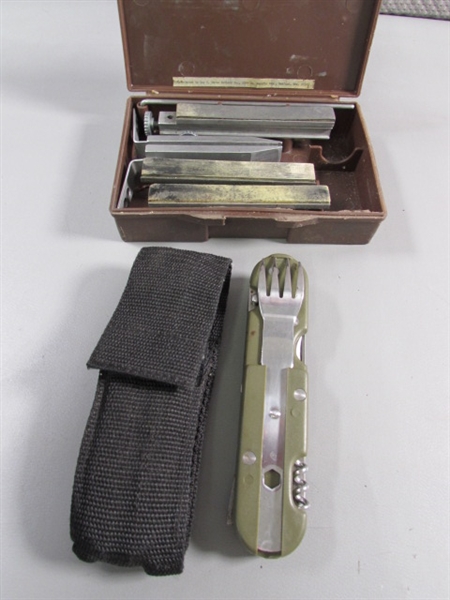 KNIFE SHARPENER & CAMPING/HIKING UTENSILS