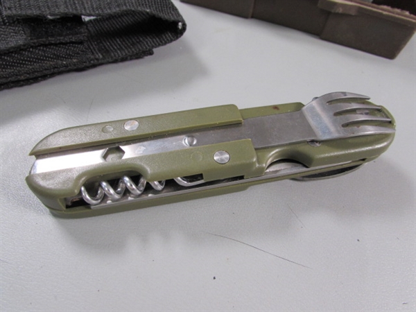 KNIFE SHARPENER & CAMPING/HIKING UTENSILS