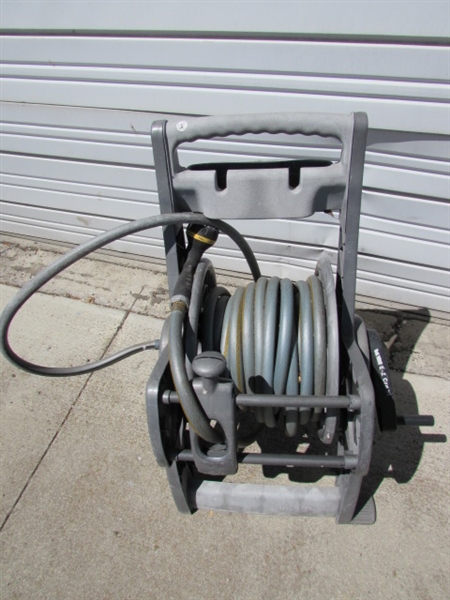 GARDEN HOSE & WHEELED CART