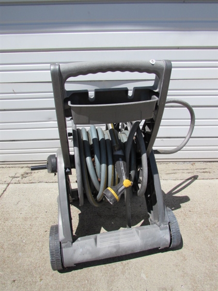 GARDEN HOSE & WHEELED CART