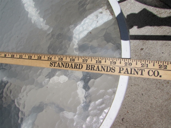 3 METAL & TEXTURED GLASS PATIO TABLES