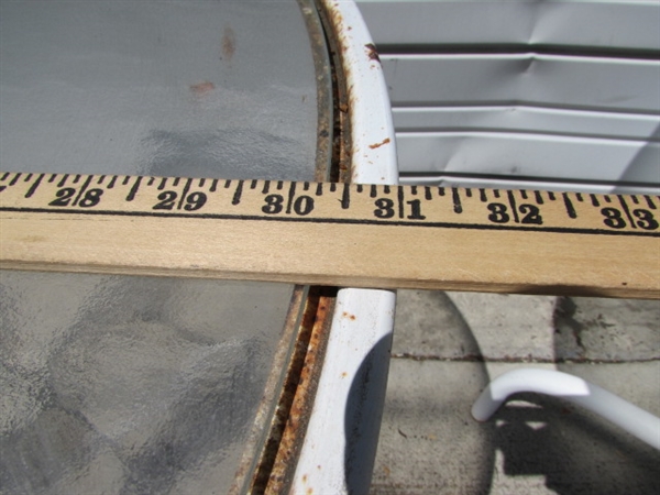 3 METAL & TEXTURED GLASS PATIO TABLES