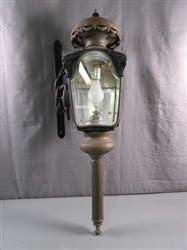 ANTIQUE "ELECTRIFIED" HEARSE CARRIAGE LANTERN - UNTESTED