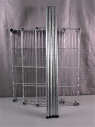 3-TIER METAL SHELF UNIT - NEEDS SHELF CLIPS